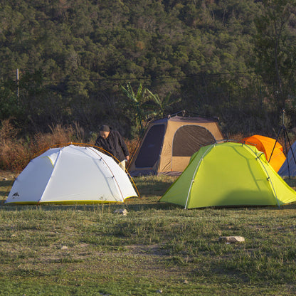 Tente de randonnée extérieure ultra-légère à double couche pour camping, coupe-vent et tempête de pluie