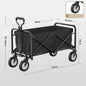 Chariot de camping pliable pour extérieur, poussée à la main, pique-nique, tige de traction