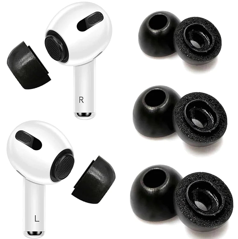 Embouts de rechange en mousse à mémoire de forme pour Apple Airpods Pro - 3 paires