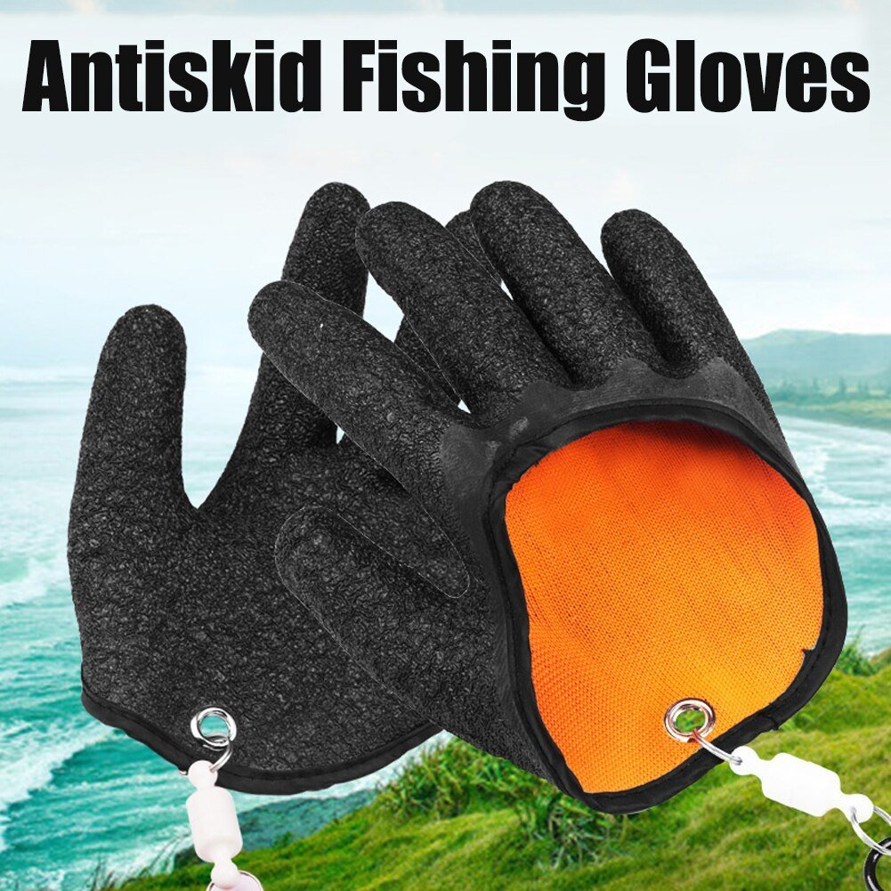 Gants de pêche antidérapants pour protéger les mains des éraflures et des perforations - Gants de chasse en latex pour pêcheur professionnel - Gauche et droite