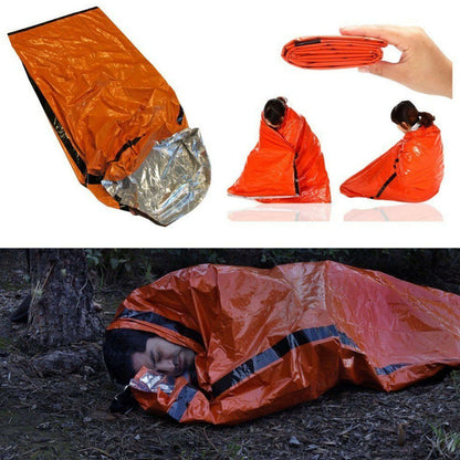 Sac de couchage d'urgence réutilisable, thermique et imperméable, pour la survie