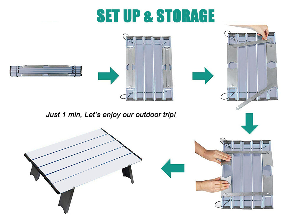 Folding tables and chairs