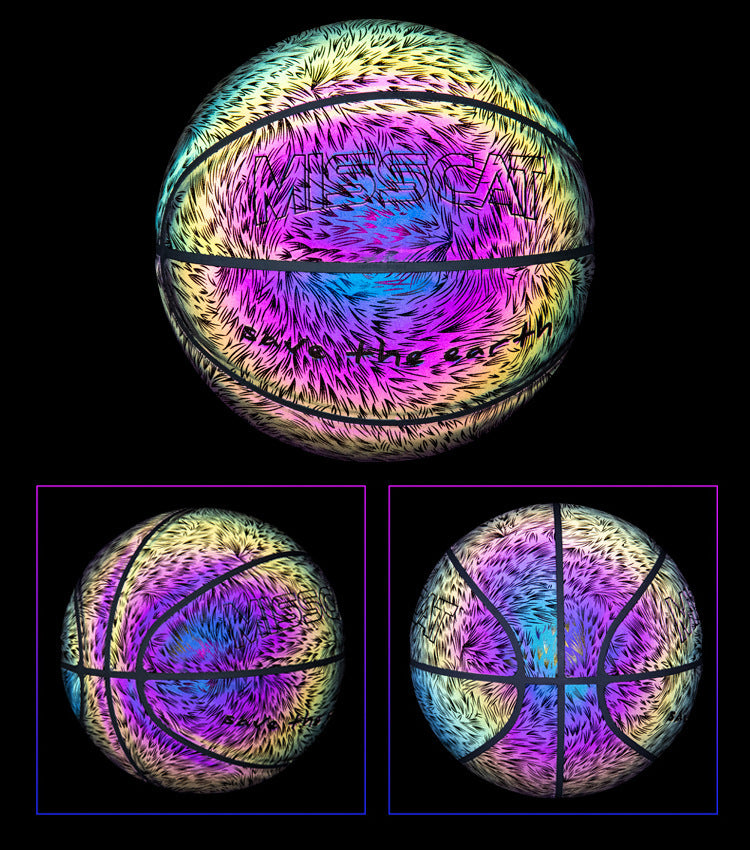 Jeu de basket-ball fluorescent lumineux et brillant pour la nuit