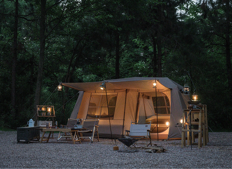 Tente automatique de camping à deux chambres et une salle de séjour, imperméable