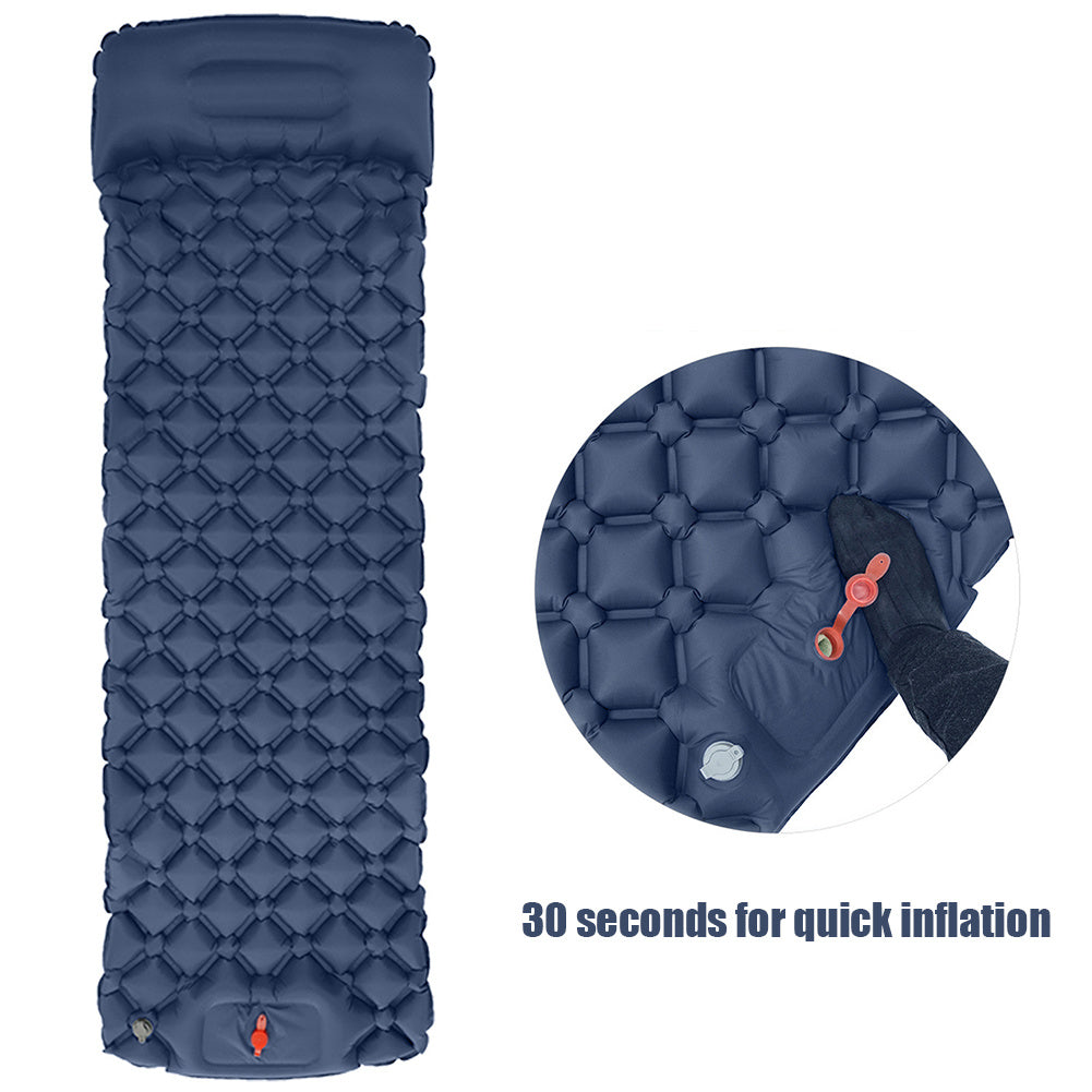 Matelas de couchage d'extérieur pour camping, matelas gonflable avec oreillers, tapis de voyage, lit pliant, coussin d'air ultraléger, randonnée, trekking