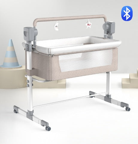 Lit bébé portable Berceau électrique Lit d'épissure Lit de chevet pliable pour nouveau-né Lit bébé