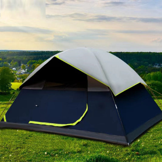 Tente de chambre noire à revêtement noir pour 4 personnes pour tentes de camping familiales