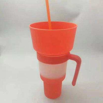 Snack With Handle Straw Cup Kitchen Gadgets