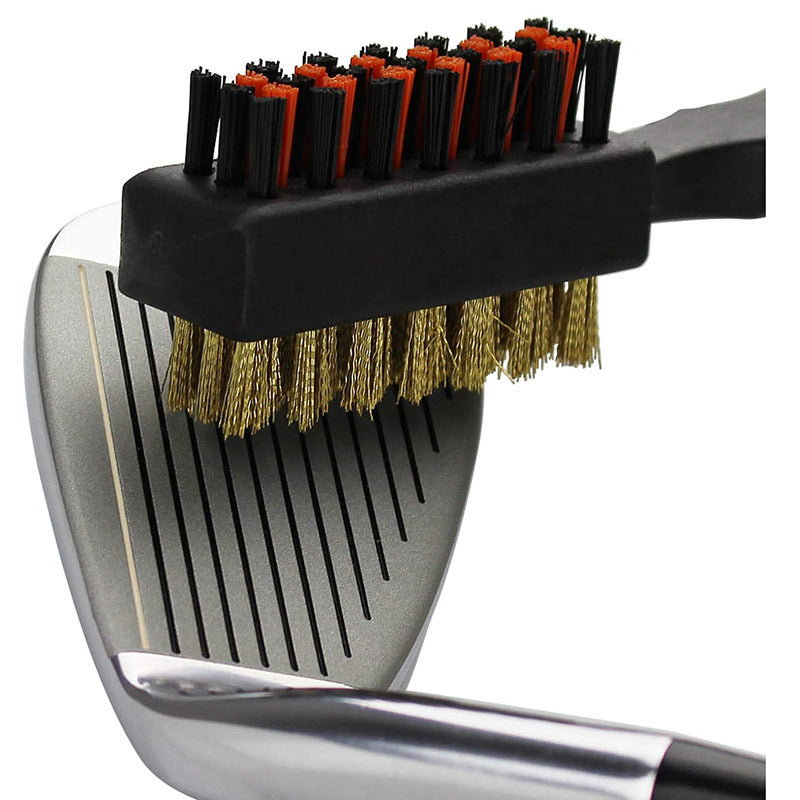 Brosse double face pour nettoyer la tête de balle du club de golf