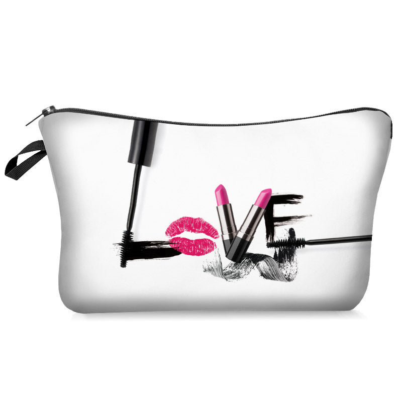 Digital Printing Mascara Brush Eyelash Lettered Make-up Bag Storage Bag