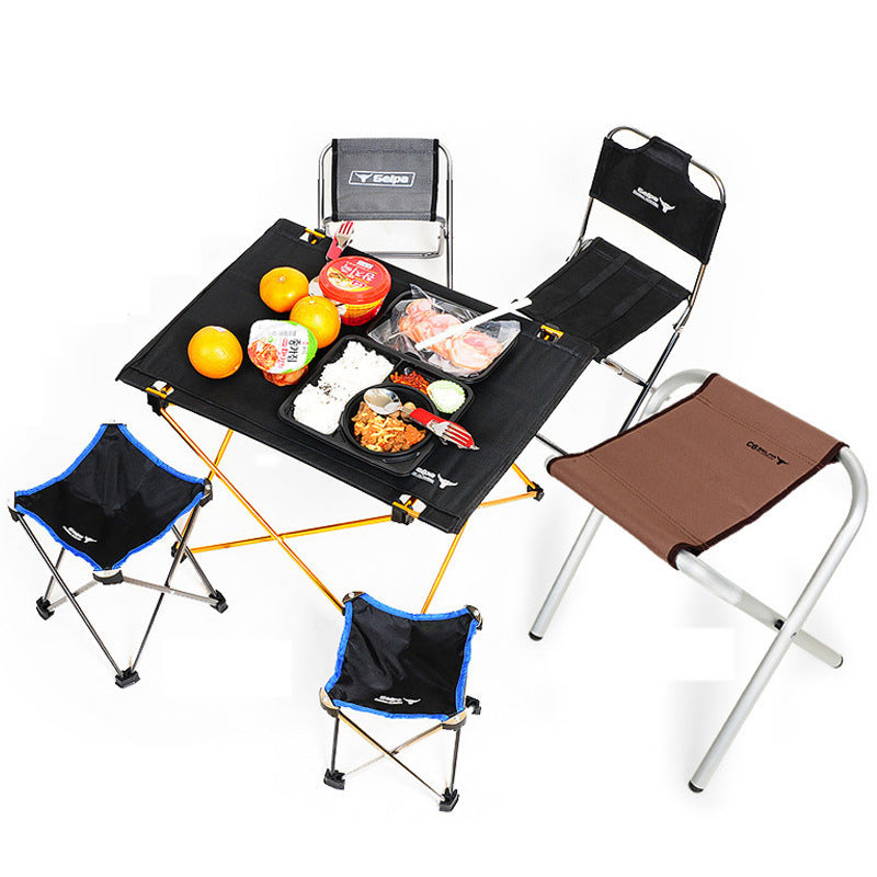 Table de pique-nique portable en alliage d'aluminium léger pour camping en plein air