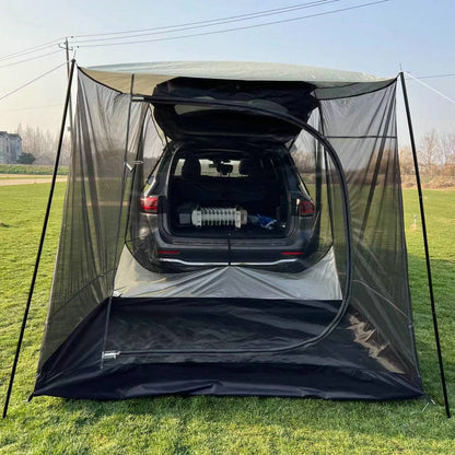 Tente d'extension de queue de voiture pour camping-car, barbecue, voyage en plein air, conduite autonome, tente de coffre pare-soleil anti-pluie pour plusieurs personnes