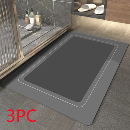 Modern Simple Soft Diatom Ooze Floor Mat Bathroom Absorbent Easy-to-dry Foot Mat Bathroom Stain-resistant Non-slip Mat