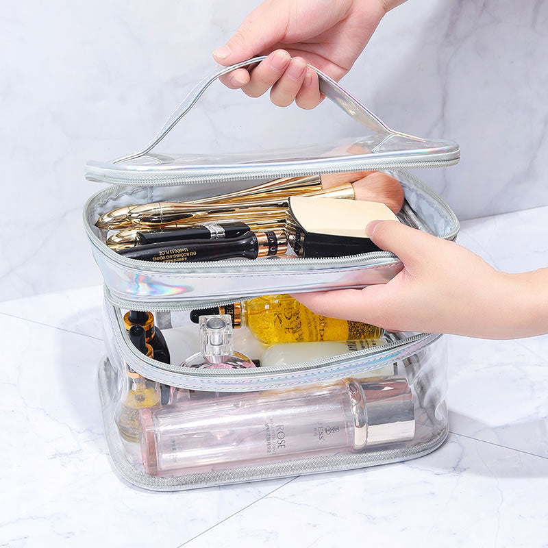 Trousse de rangement transparente pour produits cosmétiques pour femmes