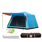 Tente de camping en plein air entièrement automatique en aluminium pour 3-4-5-8 personnes, double couche, épaisse, anti-pluie, grande tente