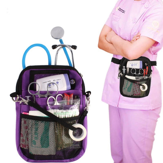 Kit d'équipement pour personnel médical Sac banane Sac de rangement pour fournitures médicales Sac d'équipement pour infirmière Pochette pour électricien