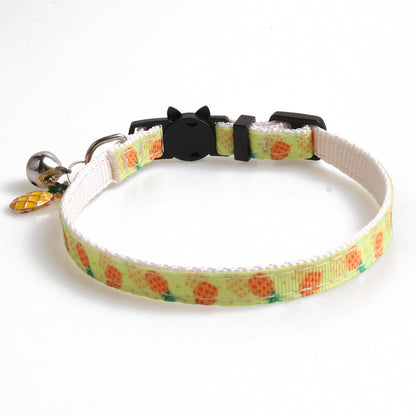 Ceinture en tissu PET Fruit Collier pour chat Accessoires Cloche