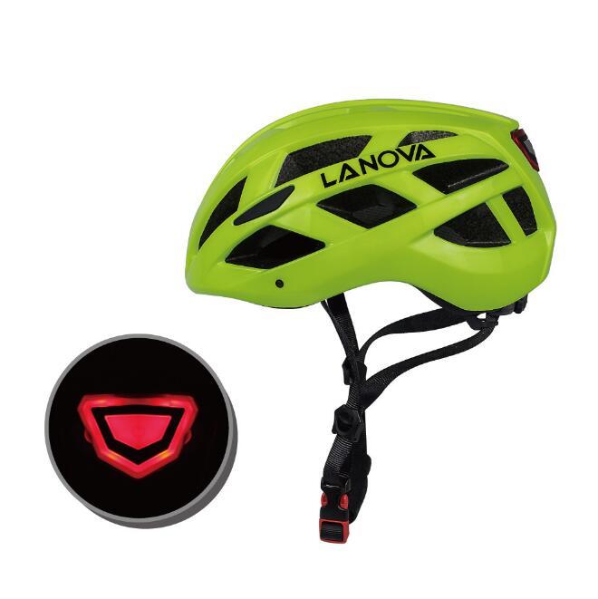 Casque de vélo monobloc pour homme et femme avec éclairage