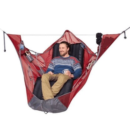 Hamac de couchage plat avec moustiquaire et kit de suspension Hamac portable de camping super long pour camping en plein air