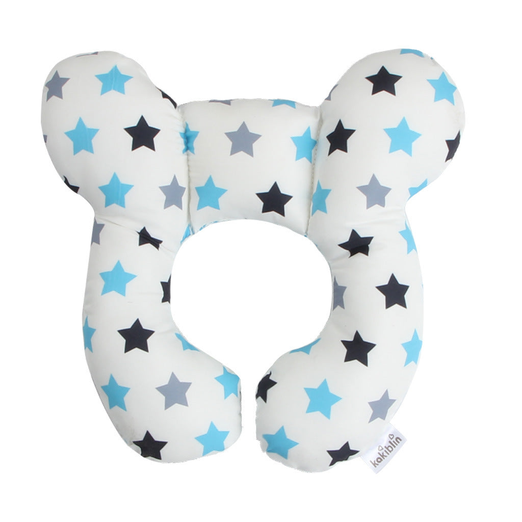 Cute Cartoon Pattern Baby U-shape Pillow Travel Car Seat Neck Protector