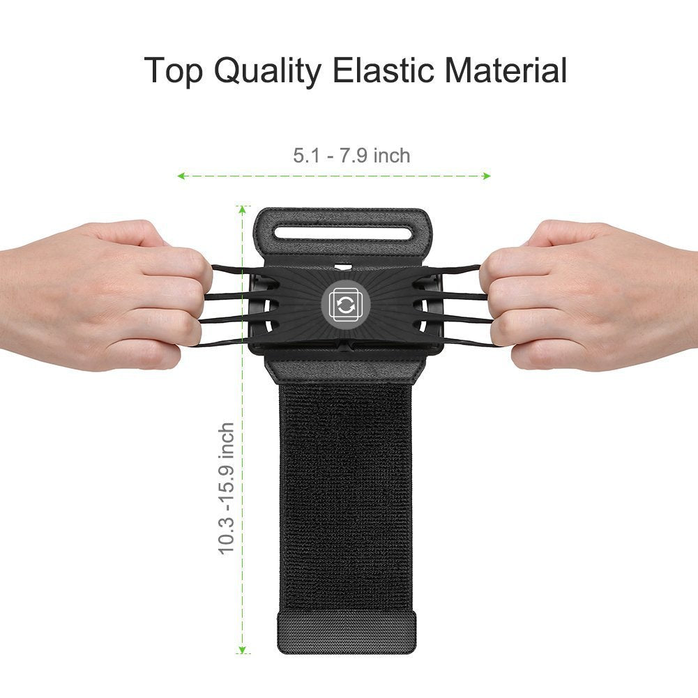 Detachable Mobile Phone Holder 360-degree Rotating Movement Arm Strap