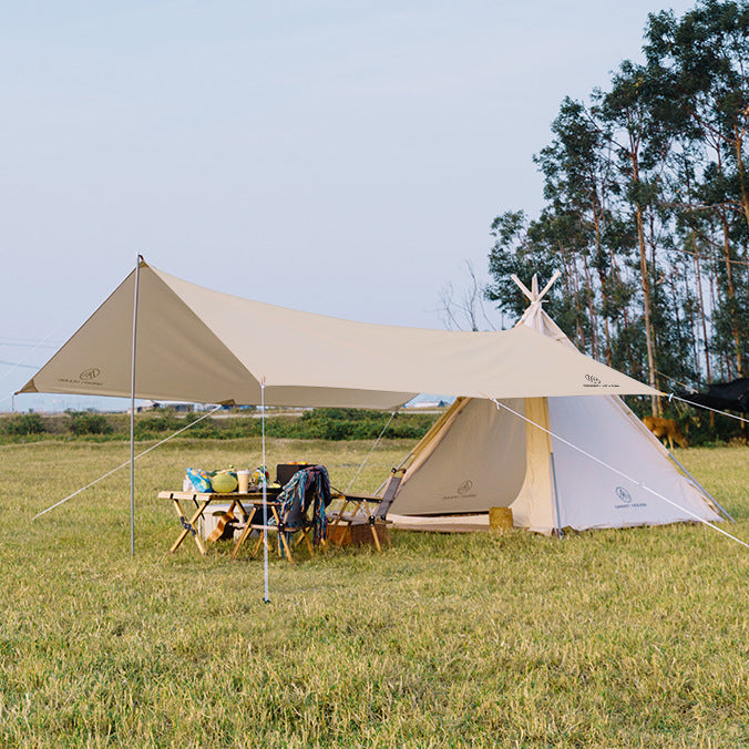 Tente d'intérieur en tissu Oxford imperméable à la pluie pour camping Pyramid