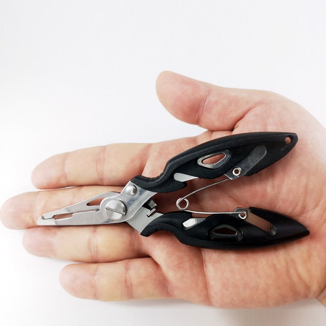 Stainless steel curved nose fishing pliers