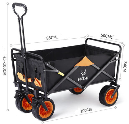 Outdoor Camping Trolley Fishing Pull Trailer Storage