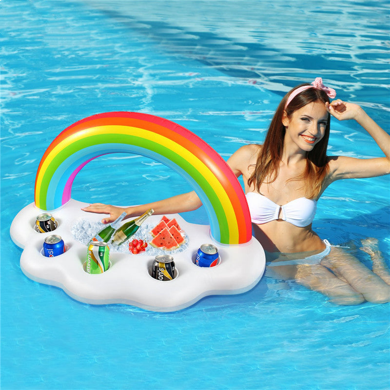 Flotteur gonflable arc-en-ciel Gay Pride pour piscine