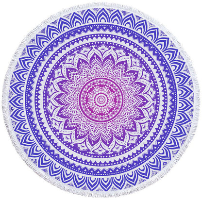 Round Printed Bath Towel Beach Towel Yoga Mat