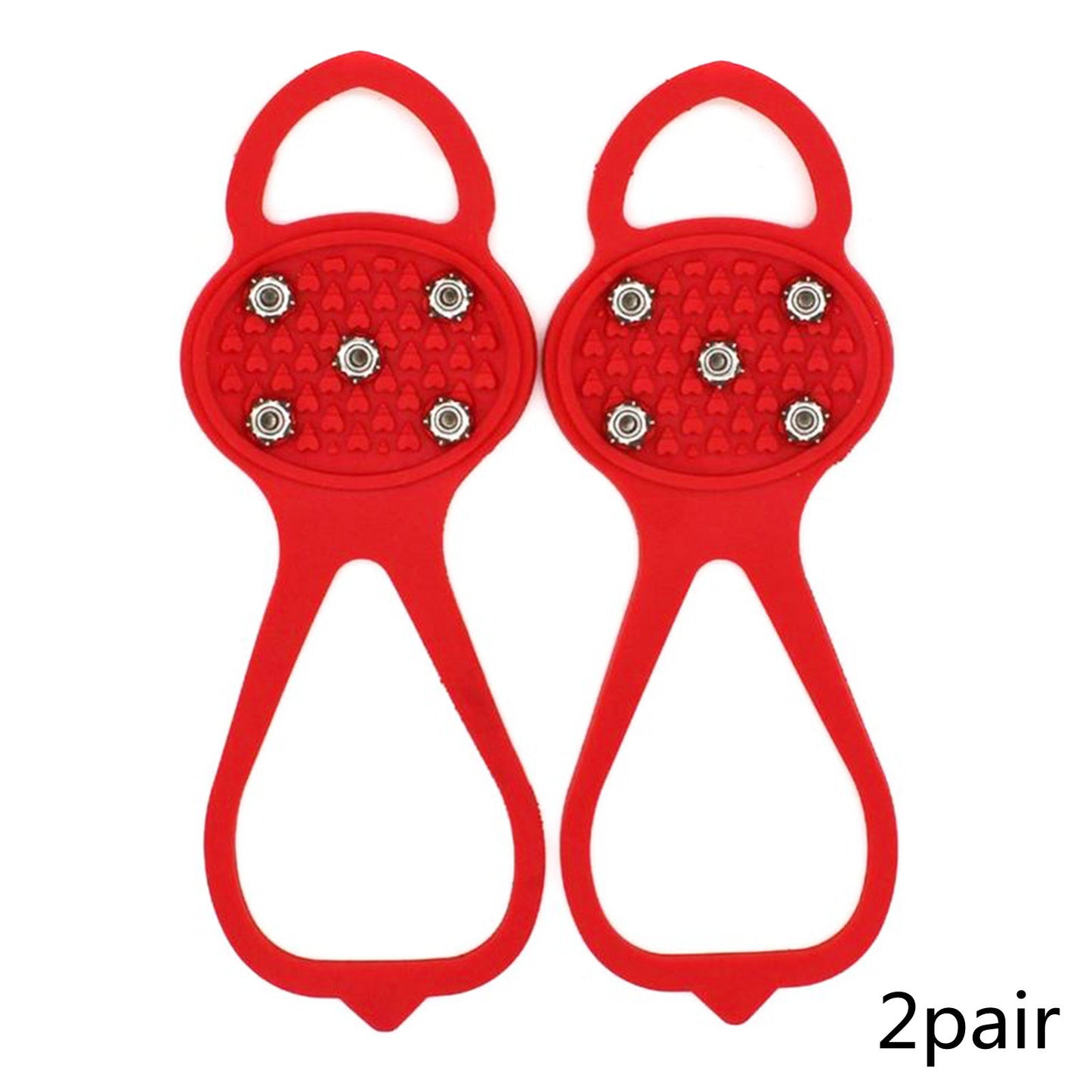 Unisex Men 5 Teeth Ice Gripper For Shoes Crampons Ice Gripper Spike Grips Cleats For Snow Studs Non-Slip Climbing Hiking Covers