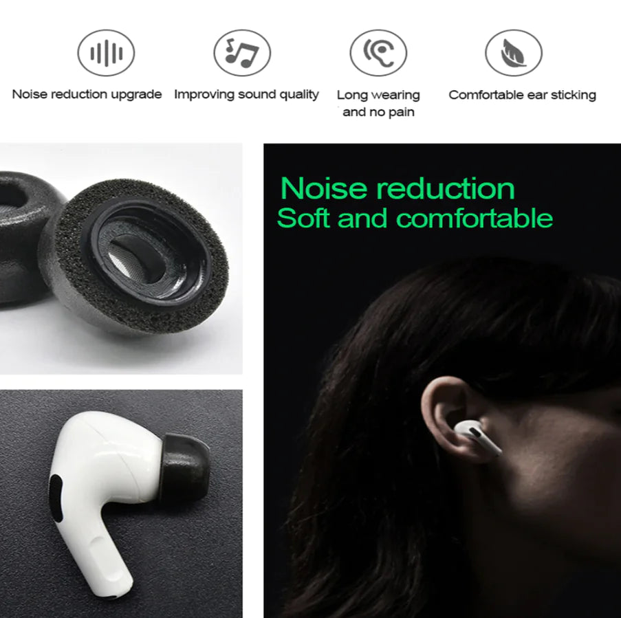 Embouts de rechange en mousse à mémoire de forme pour Apple Airpods Pro - 3 paires