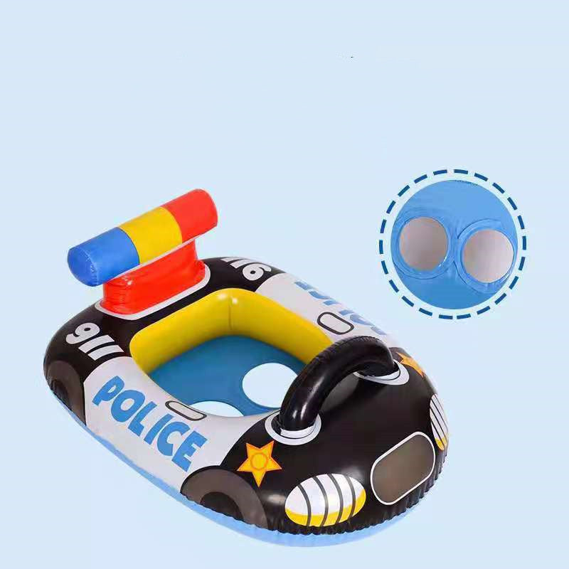 Anneau de natation gonflable en PVC pour voiture de police pour enfants