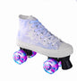 Camouflage Canvas Skates Double Row Four-wheeled Adult