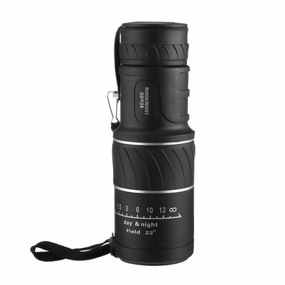 Télescope monoculaire optique HD 40x60 de vision nocturne et de jour pour la chasse et le camping, monoculaire portable étanche et antibuée, adapté à l'observation des animaux de la nature