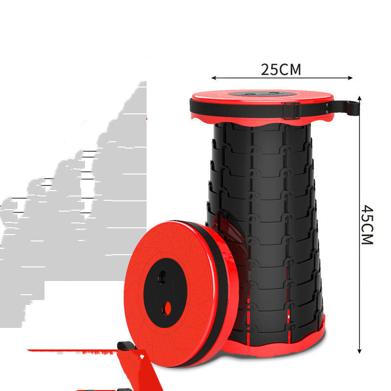 Tabouret télescopique portable pour ligne de pêche en plein air, tabouret pliant multifonctionnel en plastique