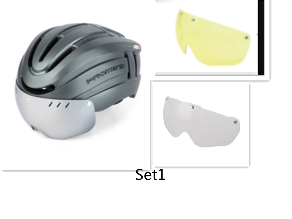 Casque de vélo de montagne et casque moulé intégral avec voyant d'avertissement LED Équipement de conduite en montagne