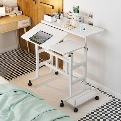 Bureau pliable pour ordinateur portable, table de chevet pour chambre à coucher, petite table simple