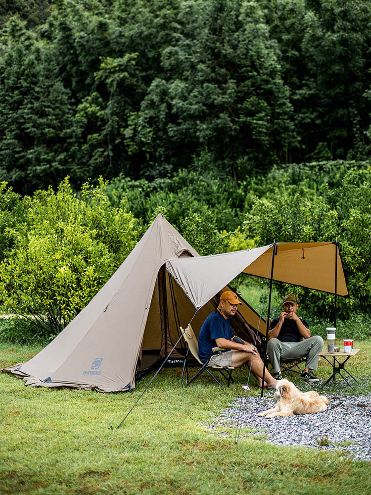 Tente cheminée de camping extérieure imperméable