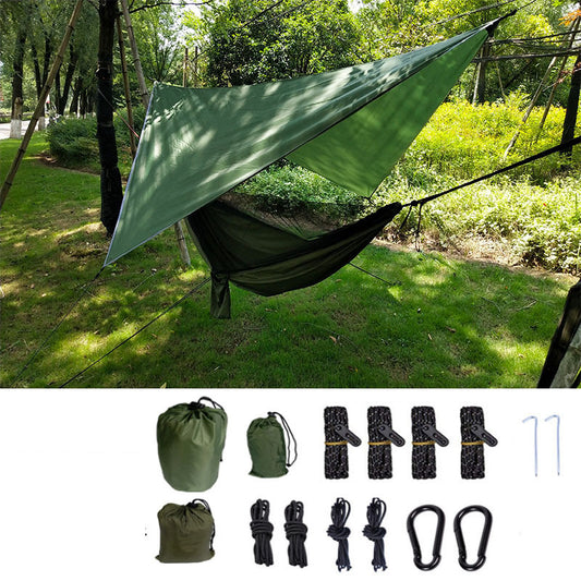 Hamac de camping portable avec moustiquaire et auvent