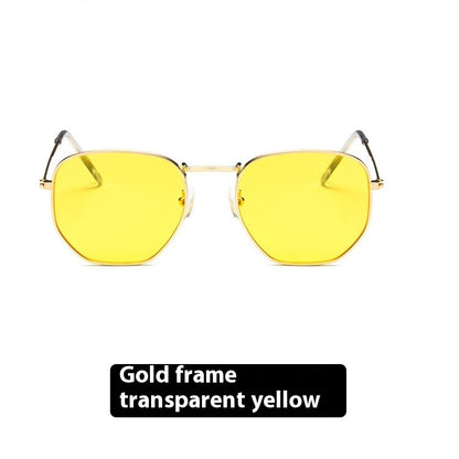 Lunettes de soleil hexagonales pour femmes 