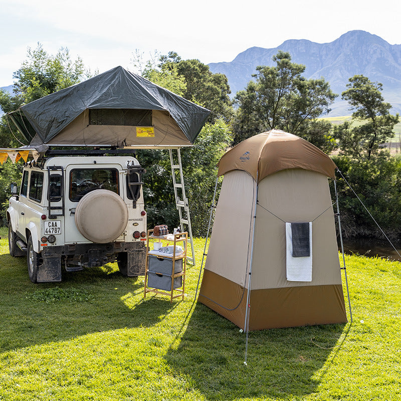 Cabane à langer pliante avec protection solaire pour une personne