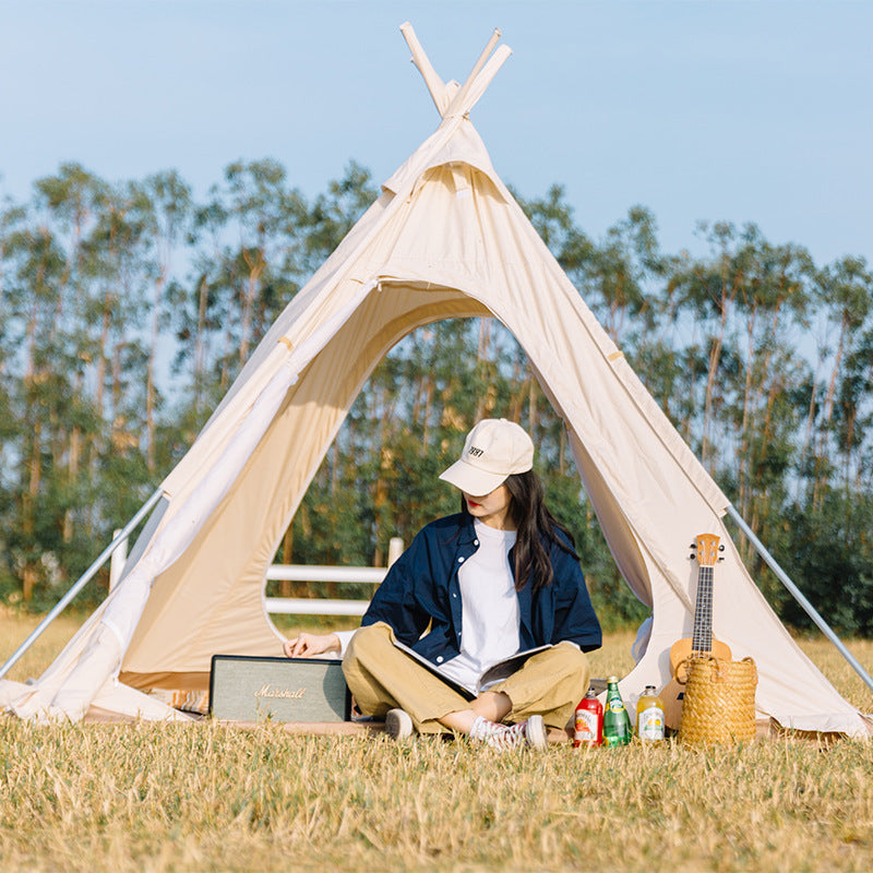 Tente d'intérieur en tissu Oxford imperméable à la pluie pour camping Pyramid