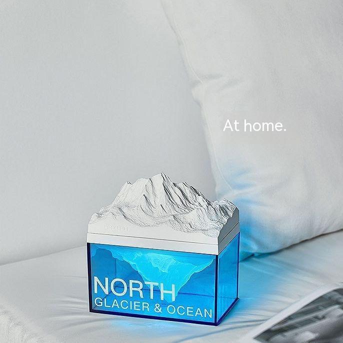 Veilleuse Glacier Haut-parleur Bluetooth Chambre Chevet Veilleuse Bureau Atmosphère