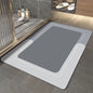 Tapis de sol moderne simple et doux en diatomées absorbant et facile à sécher pour salle de bain, tapis antidérapant résistant aux taches