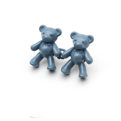 Cute Bear Pin Waist Clip Metal Snap Fastener Pants Pins Detachable Button Sewing-Free Buckle Jeans Reduce Waist Tighten Brooch