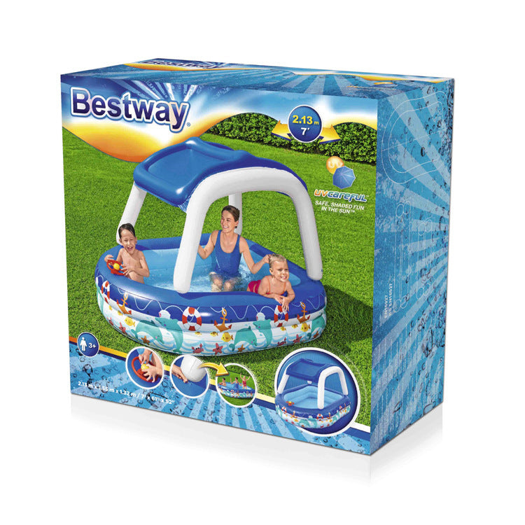 Boat Type Sunshade Pool Children's Paddling Pool Swimming Pool