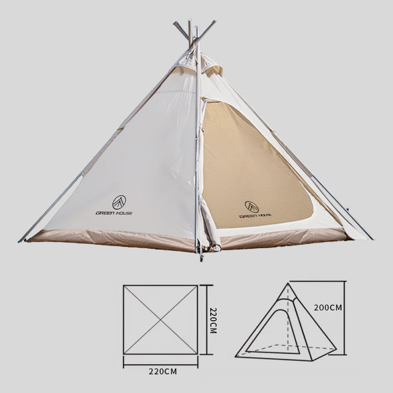 Tente d'intérieur en tissu Oxford imperméable à la pluie pour camping Pyramid