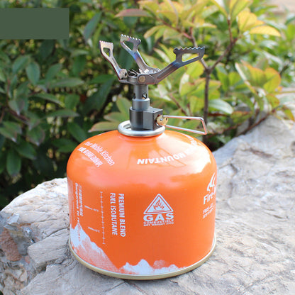 Mini réchaud de camping portable en titane, réchaud à gaz d'extérieur, réchaud de survie, réchaud de poche pour pique-nique, brûleur à gaz