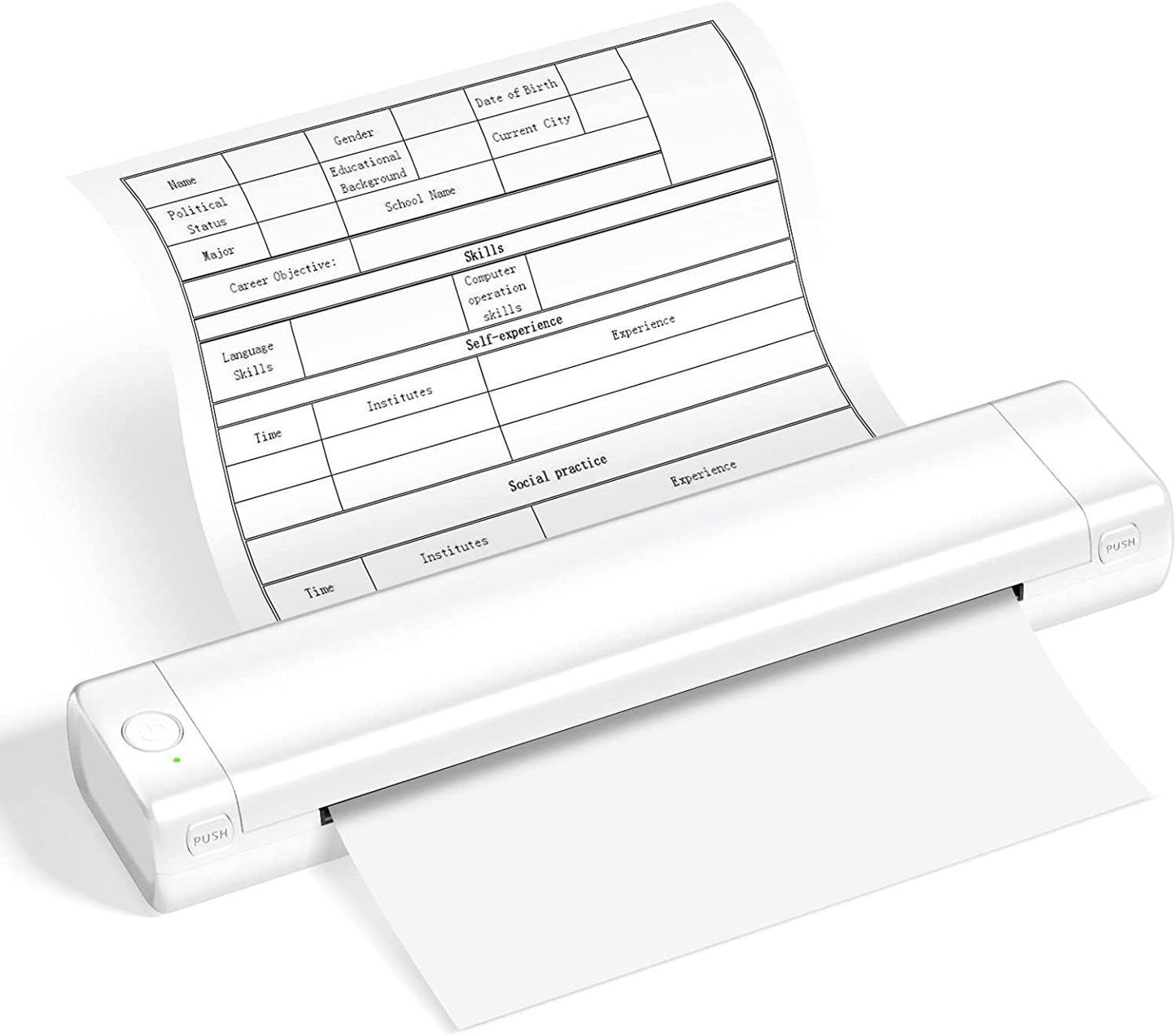 Imprimante thermique portable sans encre pour devoirs, format A4, pour questions erronées